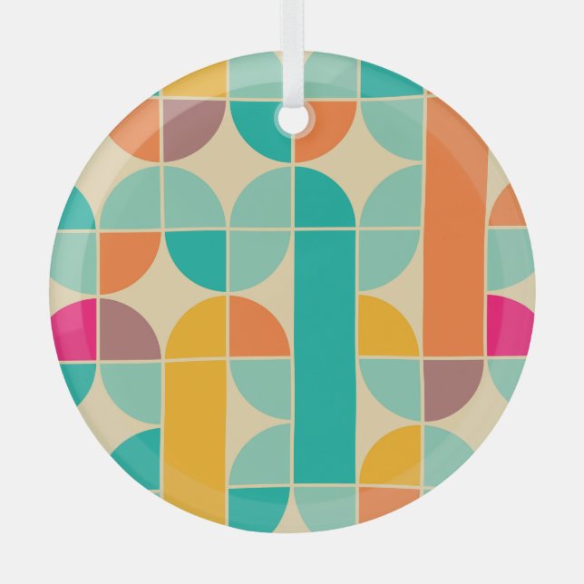 Adorno De Cristal Resumen retro: Diseño intemporal y transparente. (Anverso)