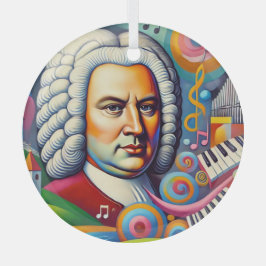 Adorno De Cristal Retrato de Johann Sebastian Bach