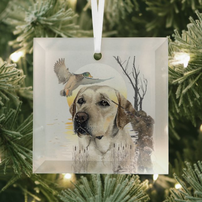 Adorno De Cristal Retriever de Labrador  (in situ)