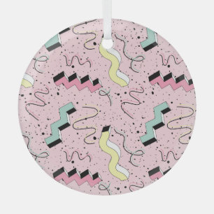 Adorno De Cristal Retro abstracto brillante, patrón sin fisuras.