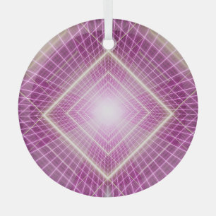 Adorno De Cristal Retro de los 80: fondo 3D de ciencia ficción.