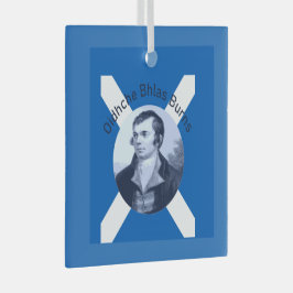 Adorno De Cristal Robbie Burns - En azul Oidhche Bhlas Burns Saltire