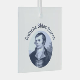 Adorno De Cristal Robbie Burns - Oidhche Bhlas Burns Texto Azul