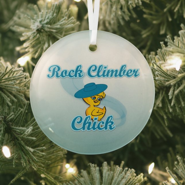 Adorno De Cristal Rock Climber Chick #3 (in situ)