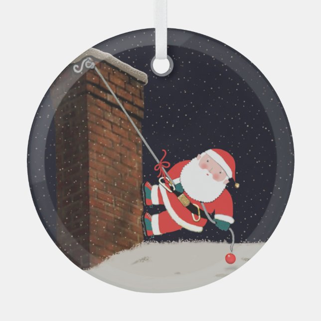 Adorno De Cristal Rock Climber Holiday Gift (Anverso)