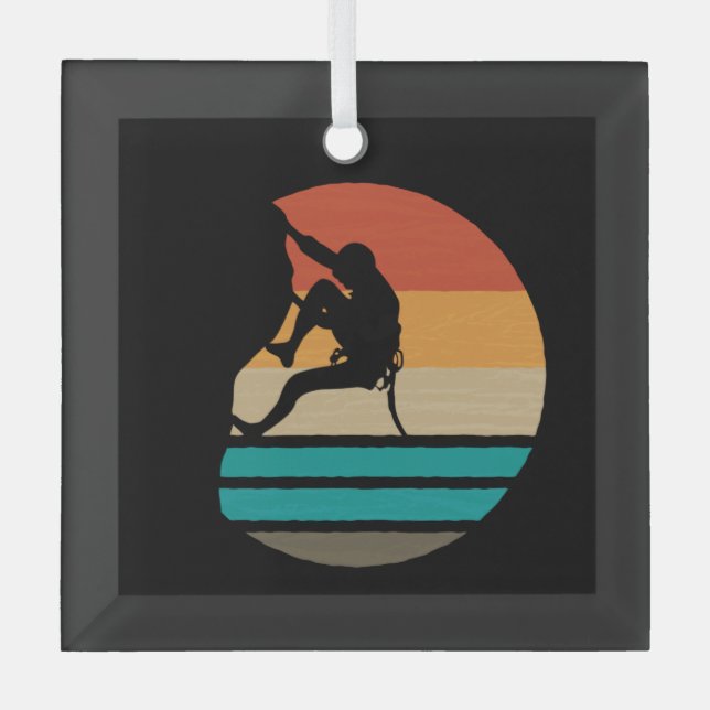 Adorno De Cristal Rock Climber Retro (Anverso)
