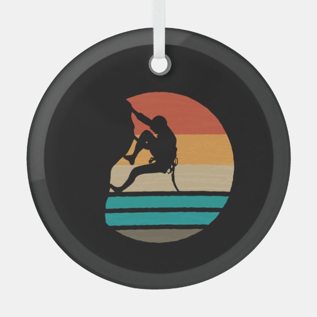 Adorno De Cristal Rock Climber Retro (Anverso)