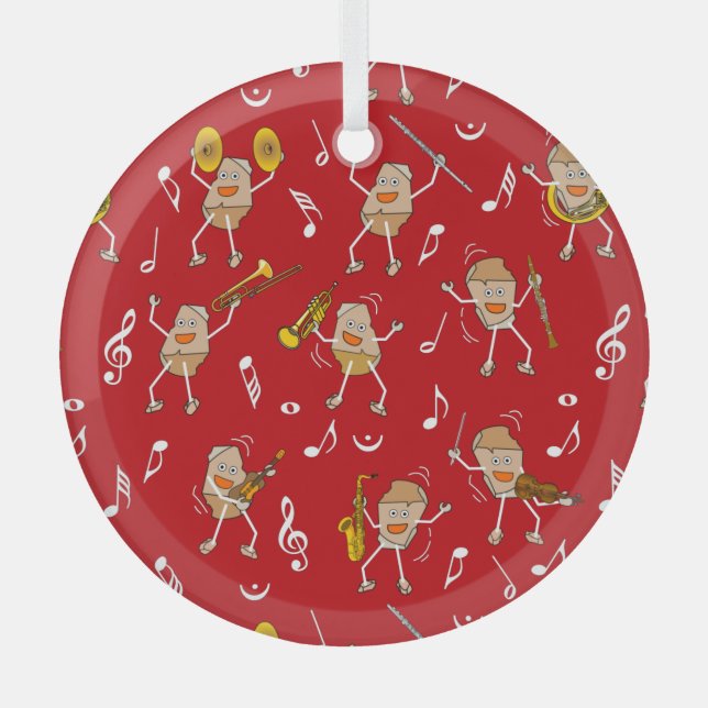 Adorno De Cristal Rock de instrumentos musicales (Anverso)