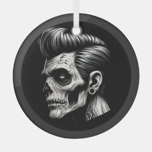 Adorno De Cristal Rockabilly Zombie Vibes