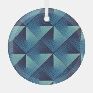 Adorno De Cristal Rombuses De Op Art: Elegante