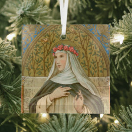 Adorno De Cristal Rosa de Lima (BK 020)