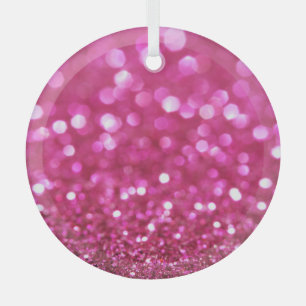 Adorno De Cristal Rosa Oscuro Festivo: Resumen Elegante.