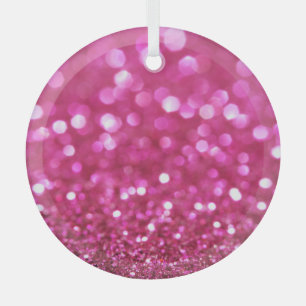 Adorno De Cristal Rosa Oscuro Festivo: Resumen Elegante.