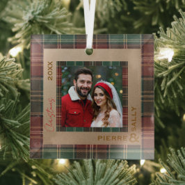 Adorno De Cristal Rustic Autumn Plaid