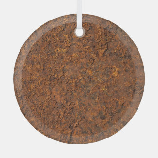 Adorno De Cristal Rusty Metalizado: Estética texturizada de hierro.