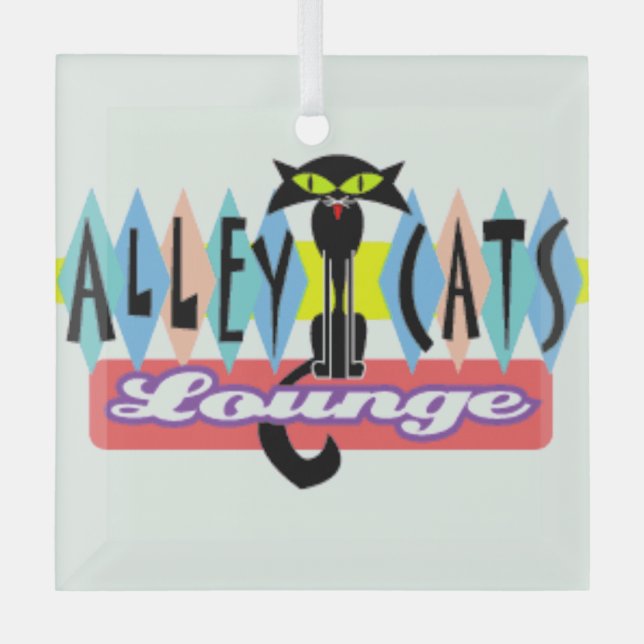 Adorno De Cristal "Salón de gatos de Alley" (Anverso)