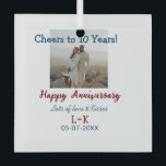 Adorno De Cristal Saludos a los 10 años feliz aniversario agregar da<br><div class="desc">Diseño para el amor de pareja</div>