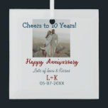 Adorno De Cristal Saludos a los 10 años feliz aniversario agregar da<br><div class="desc">Diseño para el amor de pareja</div>