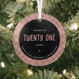 Adorno De Cristal Saludos personalizados a 21 años de modernidad y e