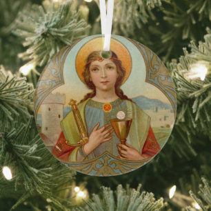 Adorno De Cristal Santa Bárbara de Nicomedia (BK 001)