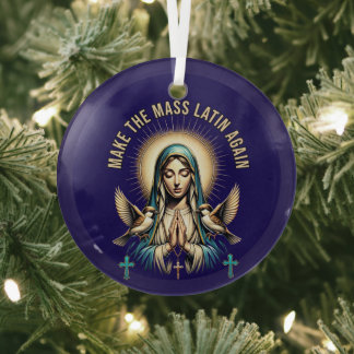 Adorno De Cristal Santísima Virgen María Masa Latina