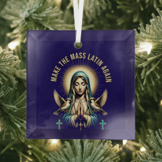 Adorno De Cristal Santísima Virgen María Masa Latina