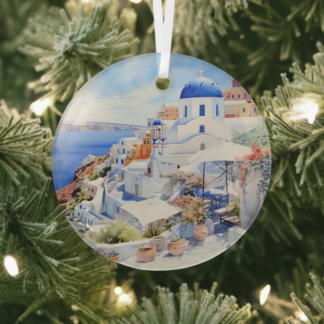 Adorno De Cristal Santorini (in situ)