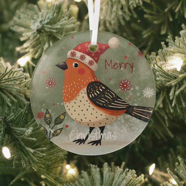 Adorno De Cristal Scandinavian Folk Art style  (in situ)