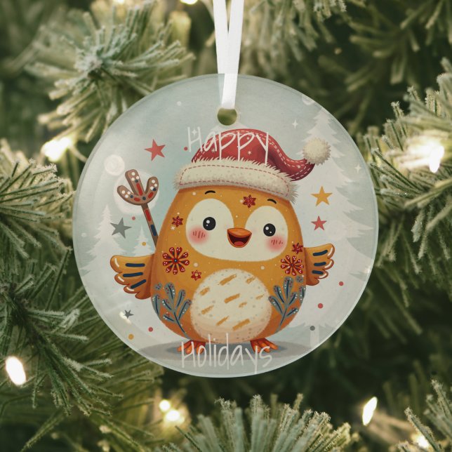 Adorno De Cristal Scandinavian Folk Art Style (in situ)