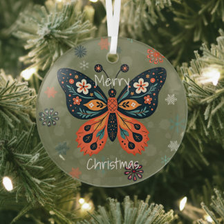 Adorno De Cristal Scandinavian Folk Art Style