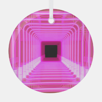 Adorno De Cristal Sci-Fi Retro 3D: Ilustracion De Arte Pop