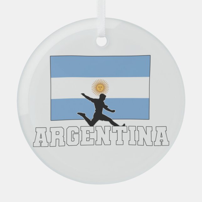 Adorno De Cristal Selección De Fútbol De Argentina (Anverso)