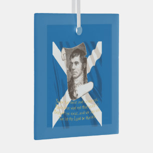 Adorno De Cristal Selkirk Grace Burns Night Cita y Saltire