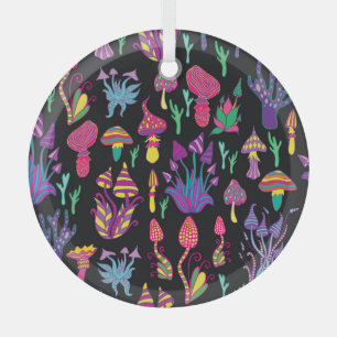 Adorno De Cristal Setas psicodélicas Patrón de colores arcoiris