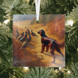 Adorno De Cristal Setter Irlandés     