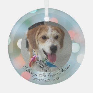 Adorno De Cristal Siempre en nuestros corazones, nombre del animalit
