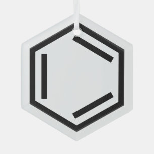 ADORNO DE CRISTAL SÍMBOLO DEL ANILLO DE BENCENO