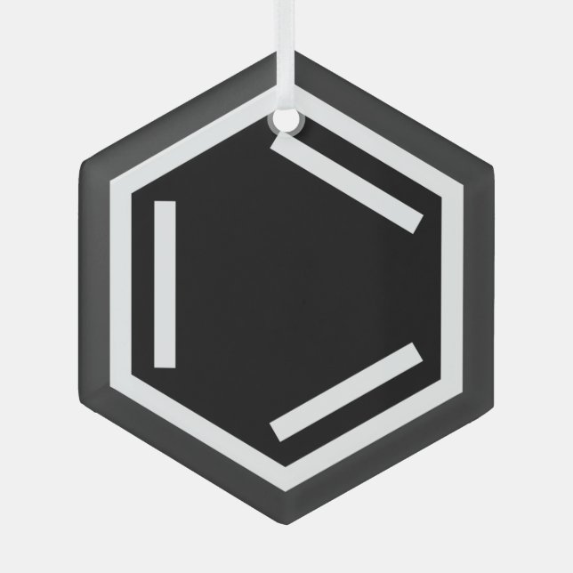 ADORNO DE CRISTAL SÍMBOLO DEL ANILLO DE BENZENE (Anverso)