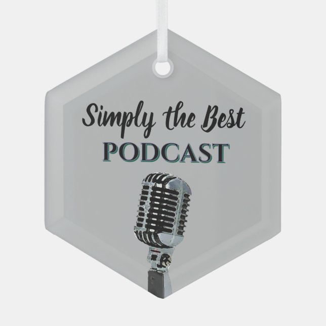 Adorno De Cristal Simplemente el Mejor Podcast (Anverso)