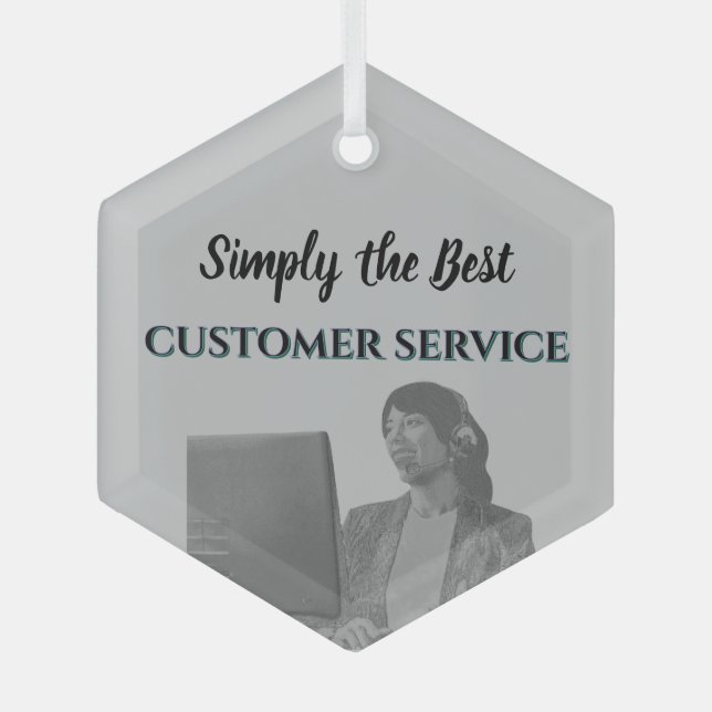 Adorno De Cristal Simply the Best Customer Service (Anverso)