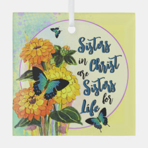 Adorno De Cristal Sisters in Christ Glass Ornament