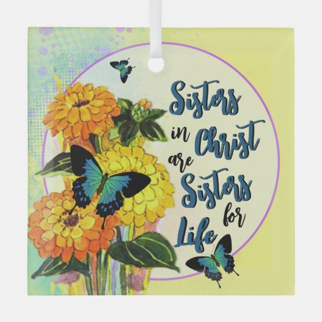 Adorno De Cristal Sisters in Christ Glass Ornament (Anverso)