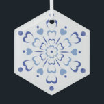 Adorno De Cristal Snowy Heartburst<br><div class="desc">Añade un toque de magia invernal y un encanto sincero a tu vida con nuestro diseño de "Snowy Heartburst"! Esta encantadora obra de arte combina la delicada elegancia de un copo de nieve con la calidez de los corazones entrelazados, creando una impresionante mezcla de amor y belleza helada. Este diseño...</div>