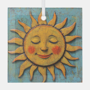 Adorno De Cristal Sol Folksy