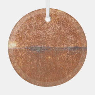 Adorno De Cristal Soldado metalizado, textura oxidada.