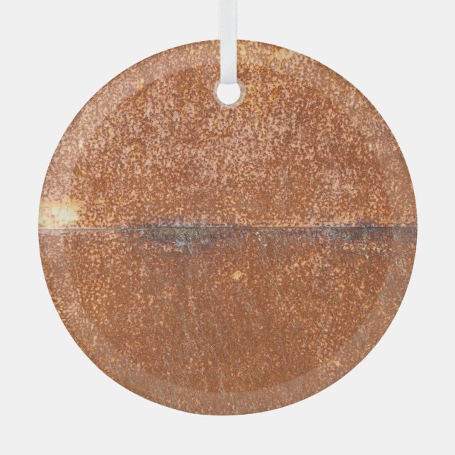 Adorno De Cristal Soldado metalizado, textura oxidada. (Anverso)