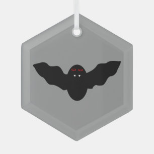 Adorno De Cristal Sombrío murciélago de vampiros de Halloween