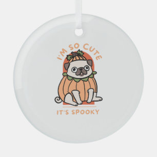 Adorno De Cristal Soy Tan Cuidada Que Es Tonto De Halloween Pug De P