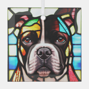 Adorno De Cristal Staffordshire Bull Terrier "Vidrio Mantenido"