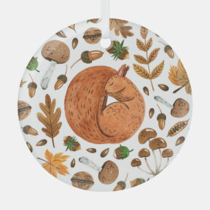 Adorno De Cristal Sueños de otoño: El paraíso de las ardillas acuáti